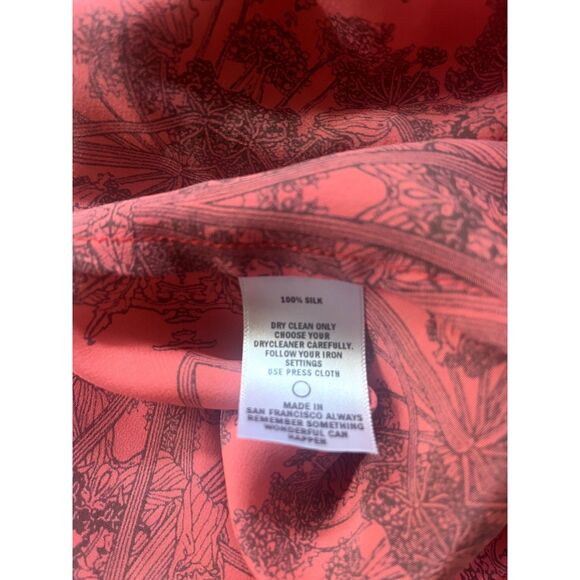 Erica Tanov Nava Dress in Barbi Pink 100% Silk Long Sleeve Midi Size 1 (Small) - Picture 9 of 10